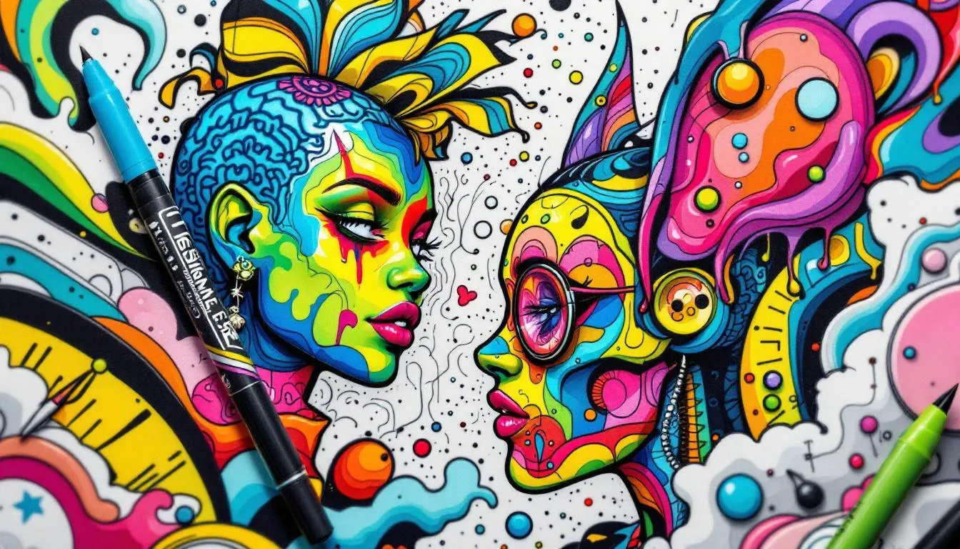 Unexpected Art: Transforming Coloring Books into Unique Artworks